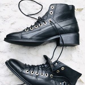 Zara moto Zipper chunky ankle boot